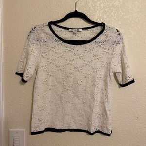 FLORAL // white-black top 🖤🤍